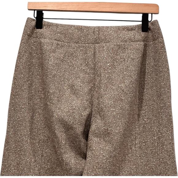 St John Collection Wool Blend Pants Womens Sz 6 Brown Tweed Silk Lined - Picture 4 of 11